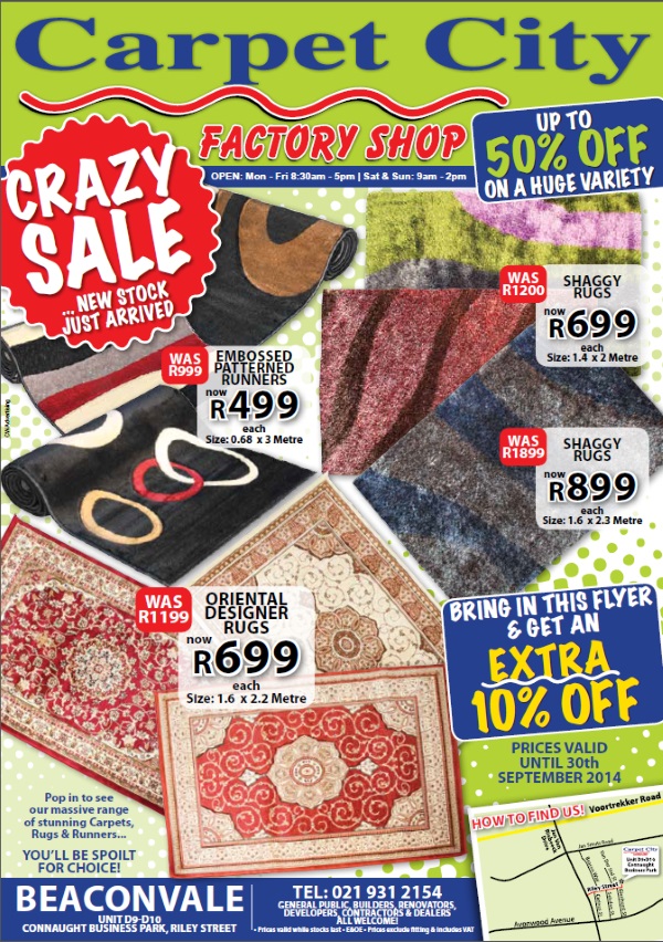 Factory Shops and Shopping in Cape Town, Johannesburg, Durban, Gauteng