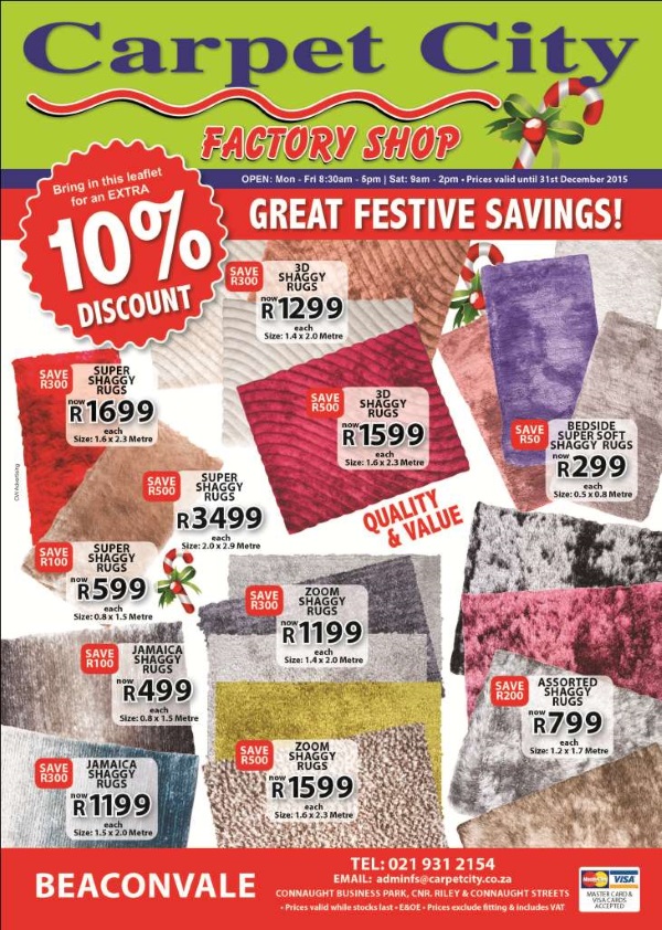 Factory Shops and Shopping in Cape Town, Johannesburg, Durban, Gauteng