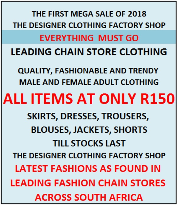 Factory Shops and Shopping Online in Cape Town, Johannesburg, Durban